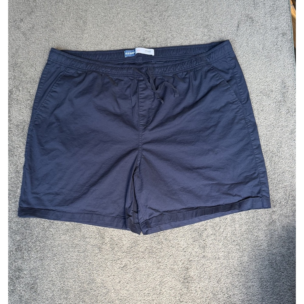Old Navy Mens XXL Navy Blue Built-In Flex Jogger Shorts Elastic Waist Drawstring